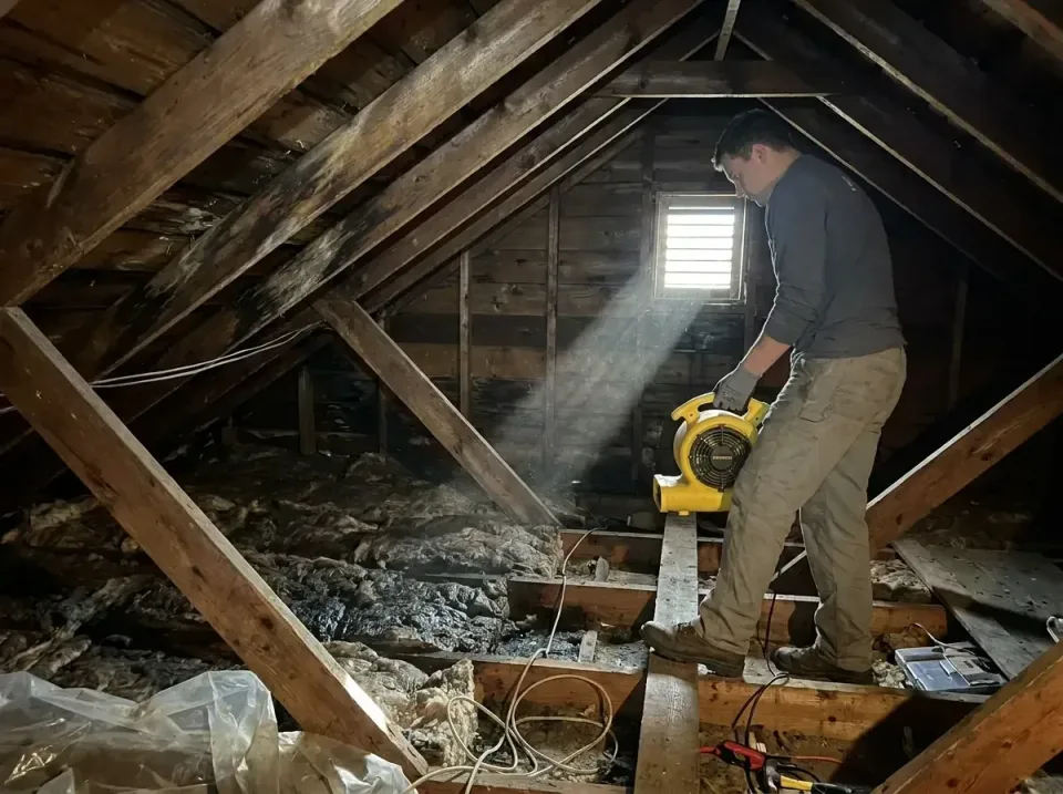 attic-water-damage-drying-proc-007 — frequently asked questions, Emergency Water Extraction & 24/7 Flood Response in Weyers…